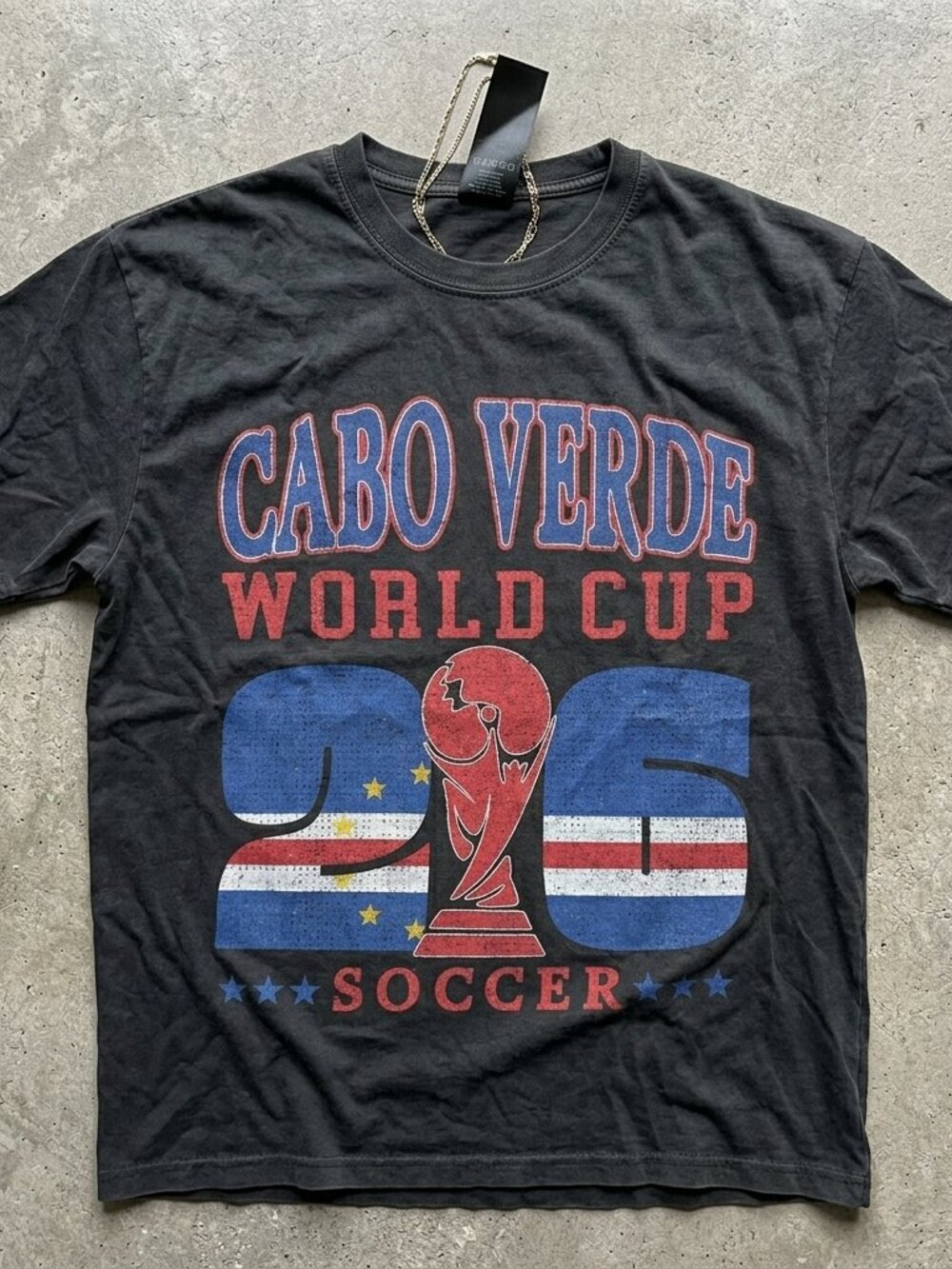 Cabo Verde 2026 Soccer Shirt, World soccer USA Canada Mexico Soccer dark grey
